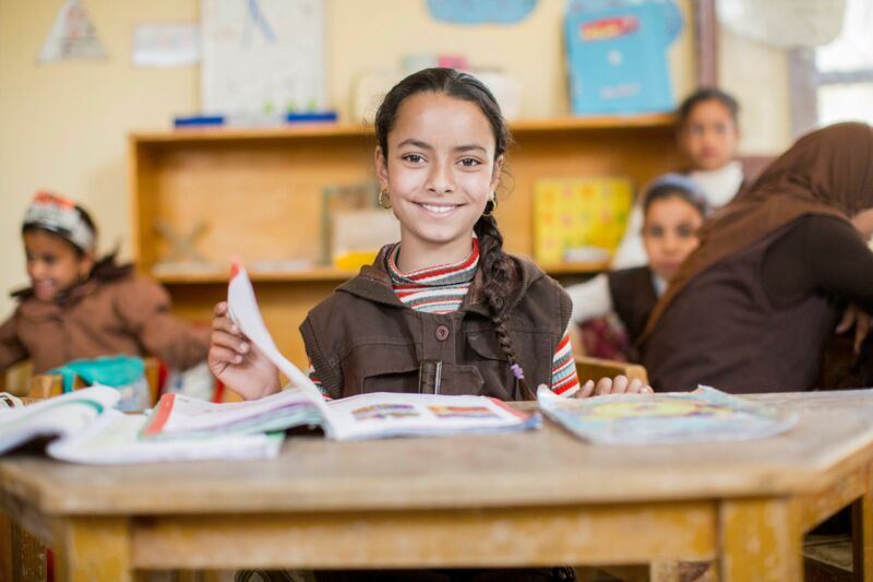 Nesma ist 9 Jahre alt und will Lehrerin werden, wenn sie groß ist. © WFP/Mohammad Gamal